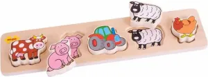 Bigjigs Toys Dřevěné vkládací puzzle - farma