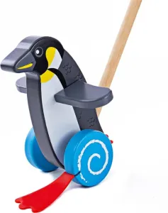Bigjigs Toys Dřevěný jezdící tučňák PENGUIN černý