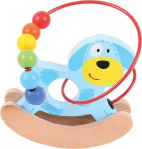 Bigjigs Toys Motorický labyrint houpačka DOGGIE modrý