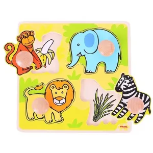 Bigjigs Toys Vkládací puzzle safari #3751108