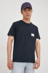 Bavlněné tričko Billabong tmavomodrá barva, s aplikací