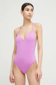 Jednodílné plavky Billabong fialová barva, měkký košík