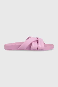 Pantofle Billabong dámské, růžová barva, na platformě
