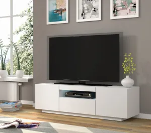 ARTBm TV stolek AURA 150 | bílý mat Variant: bez LED osvětlení