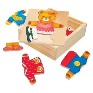 Bino Puzzle - šatní skříň - medvědice