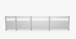 Zástěna na ochranu soukromí akryl 135 cm (stříbrná metalíza) - různé délky délka 150 cm