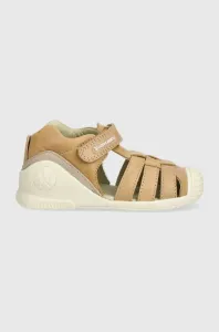 Dětské kožené sandály Biomecanics béžová barva #5067628