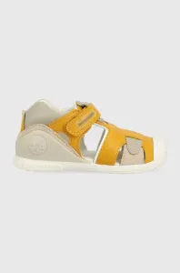 Dětské kožené sandály Biomecanics žlutá barva