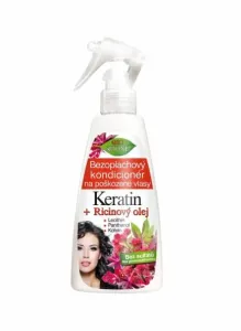 Bione Cosmetics Regenerační bezoplachový kondicionér na poškozené vlasy Keratin + Ricinový olej 260 ml