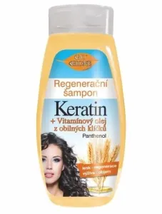 Bione Cosmetics Regenerační šampon Keratin + Vitamínový olej z obilných klíčků 400 ml