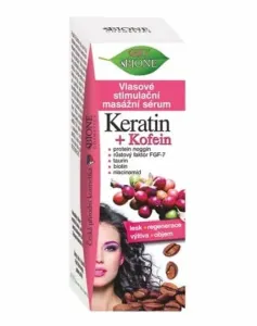 BIONE COSMETICS Bio Keratin a Kofein Vlasové stimulační masážní sérum 215 ml