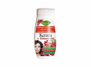 Bione Cosmetics Vyživující regenerační kondicionér na poškozené vlasy Keratin + Ricinový olej 260 ml