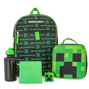 Minecraft - Mobs - Batoh, svačinový box, láhev na pití, přívěsek