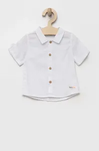 Dětská lněná košile Birba&Trybeyond bílá barva