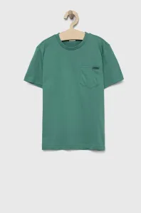Dětské bavlněné tričko Birba&Trybeyond zelená barva