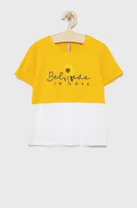 Dětské tričko Birba&Trybeyond žlutá barva #1995154