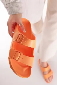 Orange gumové nízké pantofle Arizona EVA #6169789