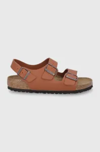 Kožené sandály Birkenstock Milano pánské, hnědá barva #4884427