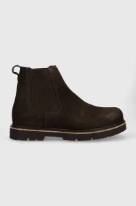 Semišové kotníkové boty Birkenstock Highwood pánské, hnědá barva, 1025726 #5988154