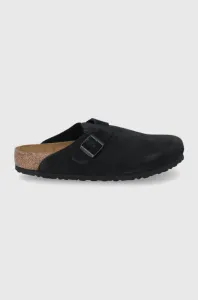 Semišové pantofle Birkenstock černá barva #4844464