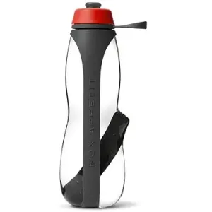 BLACK+BLUM Sportovní láhev na vodu s binchotanem Eau Good Duo, 700ml, šedá/červená