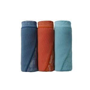 Sada 3 kalhotek maxi z pružné bavlny s krajkou #4579090