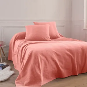 Jednobarevný tkaný přehoz na postel, bavlna #4591521