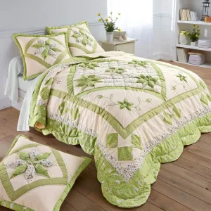 Přehoz na postel patchwork s potiskem květin #4364907