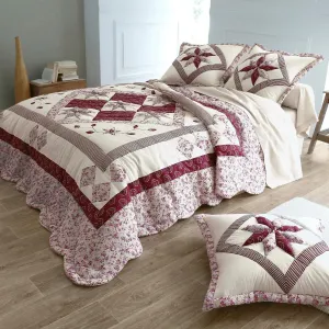 Přehoz na postel patchwork s potiskem květin #4387081