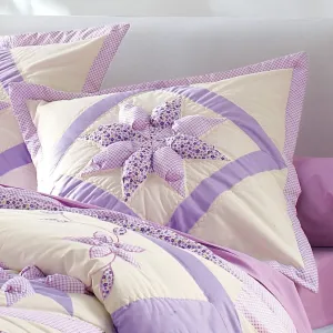 Přehoz na postel patchwork s potiskem květin #4591414