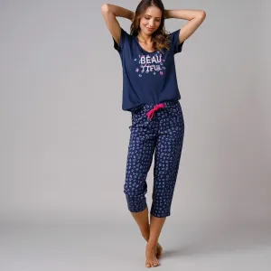 Pyžamové 3/4 kalhoty s potiskem 