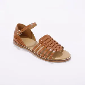 Ploché kožené páskové sandály #4386383