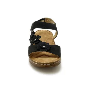 PÉDICONFORT® -  Sandály na suchý zip, velurová kůže #4585018