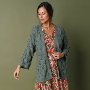 Kimono svetr, ažurový vzor #4584669