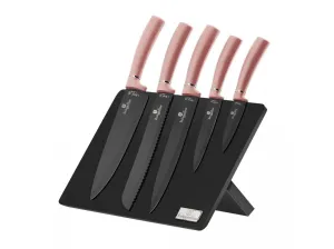 BERLINGERHAUS Sada nožů s magnetickým stojanem 6 ks I-Rose Edition