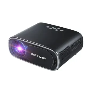 BlitzWolf BW-V4 1080p LED projektor/projektor, Wi-Fi + Bluetooth (černý)
