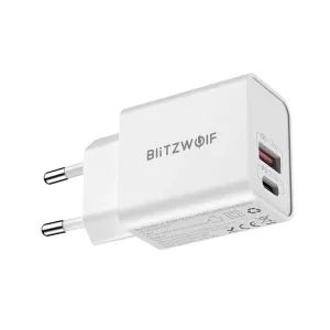 Síťová nabíječka Blitzwolf BW-S20, USB, USB-C, 20 W (bílá)