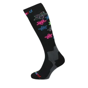 BLIZZARD-Viva Flowers ski socks junior,black/flowers Černá 27/29