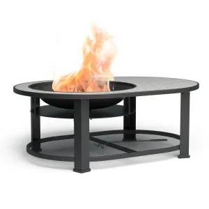 Blumfeldt Merano Circolo L, ohniště 3 v 1, s funkcí grilu, lze použít jako stůl, 122 x 87 cm #6070713