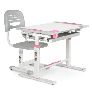 Blumfeldt Tommi XL, sada dětského psacího stolku a židle, výškově nastavitelný stůl a ergonomická židle, od 4 - 10 let #3593424