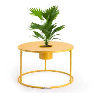 Blumfeldt Irvine, konferenční stolek s květináčem, 60 x 38,5 cm (Ø x V), práškově lakovaná ocel #761866