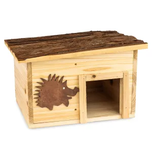 Blumfeldt Domeček pro ježka, krmítko, přezimování, 2 komory, jedlové dřevo, neošetřený #760044