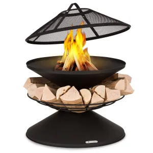 Blumfeldt Aguilera, ohniště s grilem, Ø 65 cm, úložný prostor na dřevo, ocel #761782
