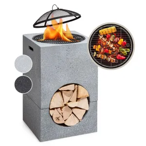 Blumfeldt Monolith, ohniště s grilem, MgO a ocelový plášť, lapač jisker #761572