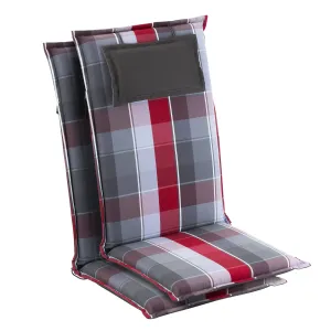 Blumfeldt Donau, polstry, polstry na židli, vysoké opěradlo, zahradní židle, polyester 50 x 120 x 6 cm, 2 x podložka #759587