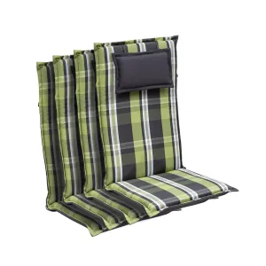 Blumfeldt Donau, polstry, polstry na židli, vysoké opěradlo, zahradní židle, polyester 50 x 120 x 6 cm, 4 x podložka #759992