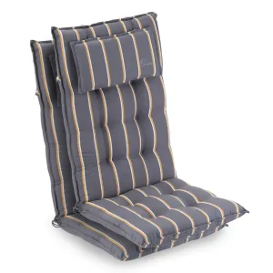 Blumfeldt Sylt, čalouněná podložka, podložka na židli, podložka na výše polohovací křeslo, polštář, polyester, 50 × 120 × 9 cm, 2x čalounění #759562