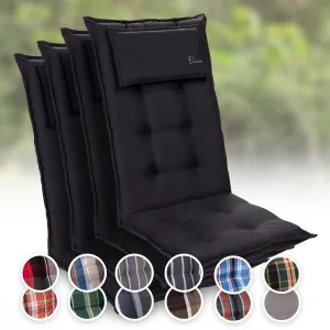 Blumfeldt Sylt, čalouněná podložka, podložka na židli, podložka na výše polohovací křeslo, polštář, polyester, 50 × 120 × 9 cm, 2x podložka