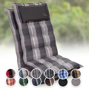 Blumfeldt Sylt, čalouněná podložka, podložka na židli, podložka na výše polohovací křeslo, polštář, polyester, 50 × 120 × 9 cm, 2 x čalounění #759515