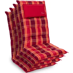 Blumfeldt Sylt, čalouněná podložka, podložka na židli, podložka na výše polohovací křeslo, polštář, polyester, 50 × 120 × 9 cm, 4x čalounění #759556